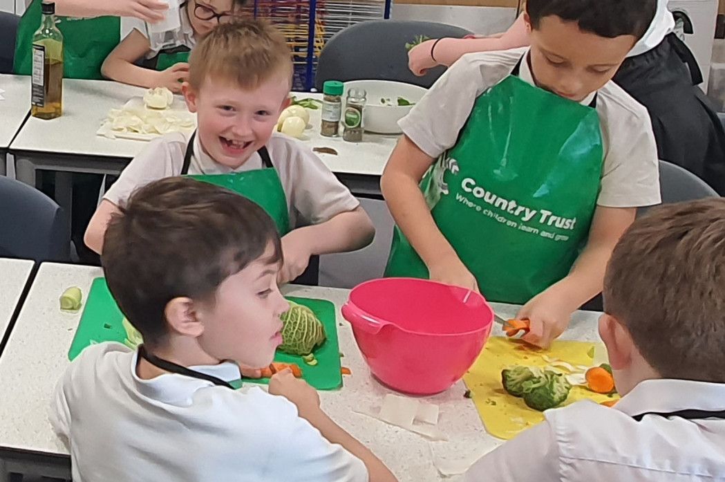 Children cooking