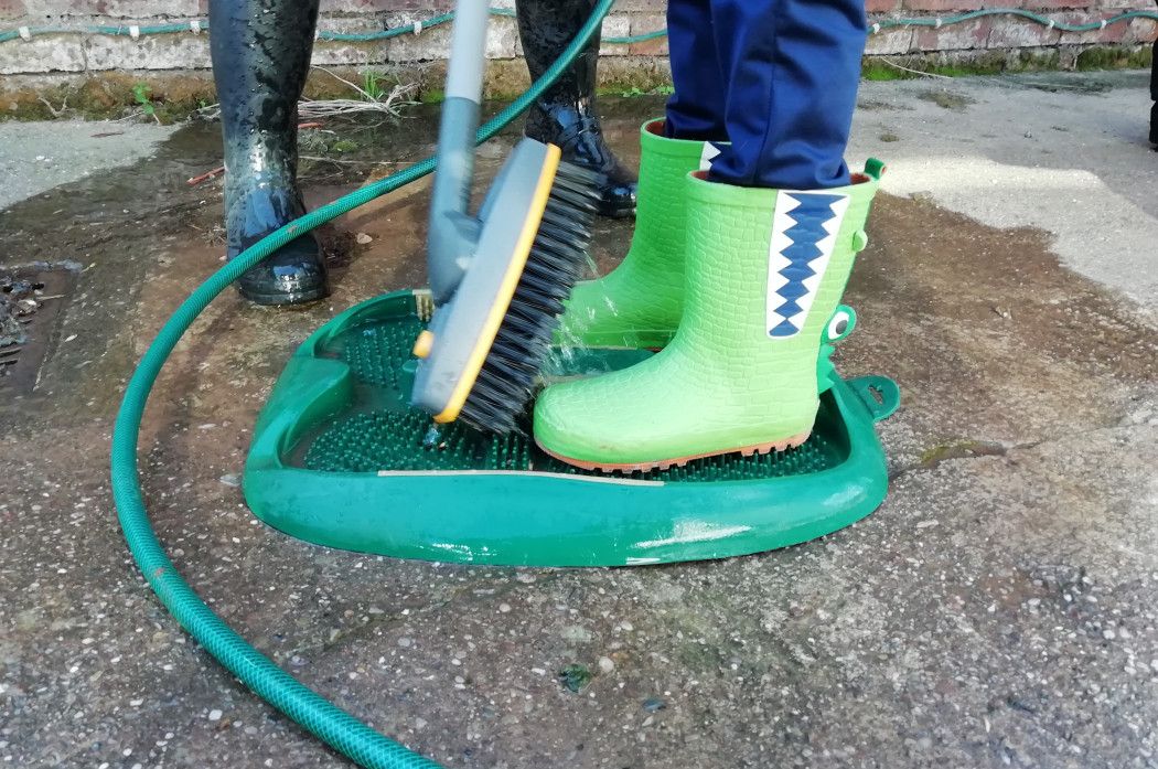 Washing wellies - health and safety